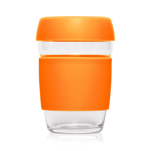 Glass Cup 2 Go Orange